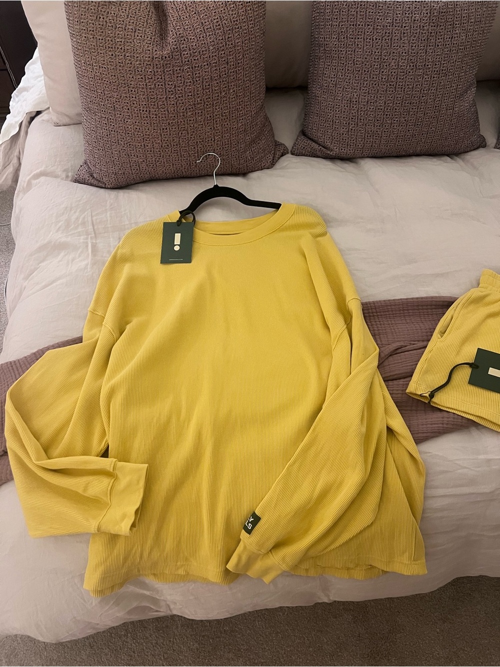 Daily Drills Lemon Yellow Long Sleeve Thermal Top